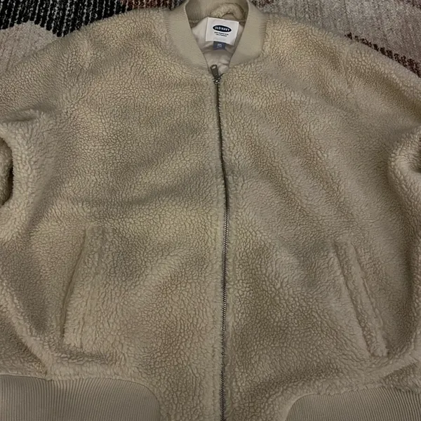 Old Navy Tan Teddy Jacket - Image 2