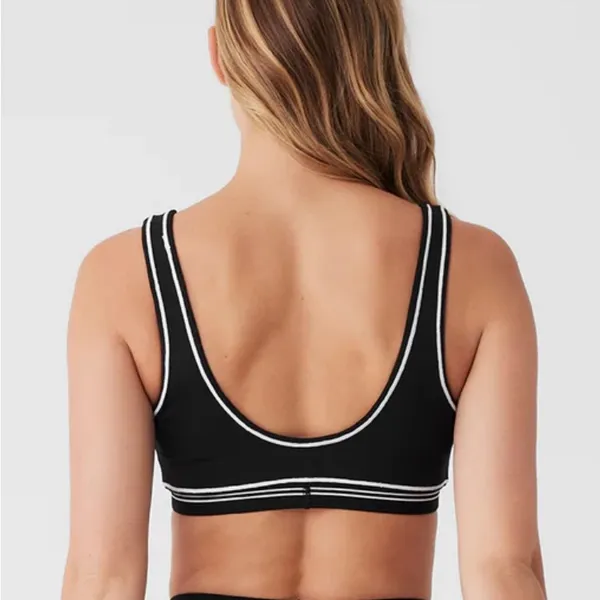 Alo Yoga NWT Airbrush Heart Throb Sports Padded Bra Black/White Size S - Image 2