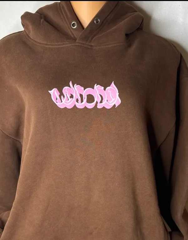 Brown oversized hoodie Size L - Image 2