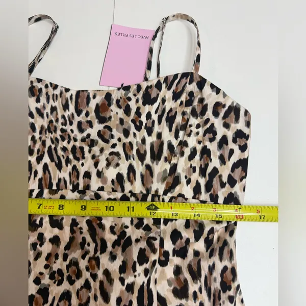 NWT Avec Les Filles Animal Print Mini Summer Dress size 12 - Image 8