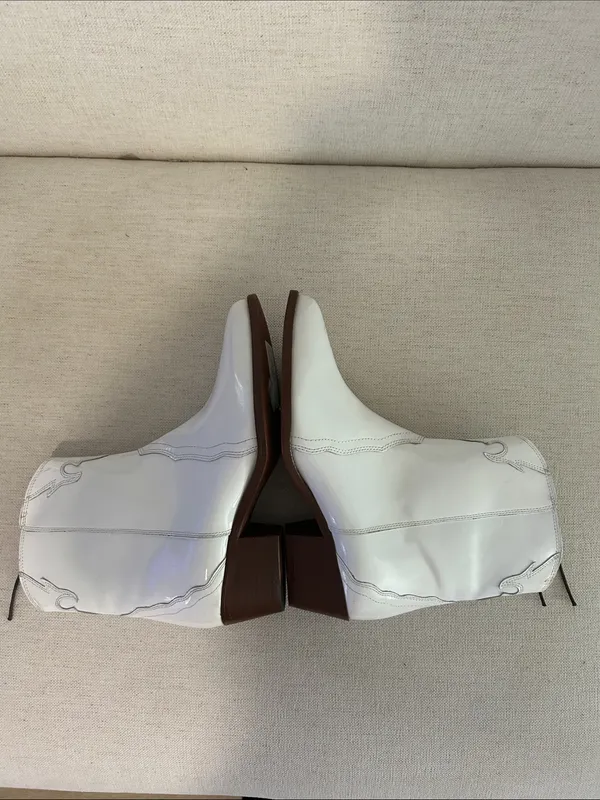FREE PEOPLE New Frontier Western Boot, White, a size EU40/9.5-10, NWT FLAW - Image 6