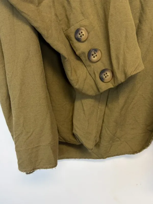 Zara Green Oversized Open Front Jacket - Image 6