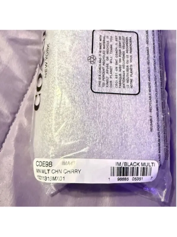 NEW Coach Mini Chain Wallet With Cherry Print CDE98 NWT - Image 7
