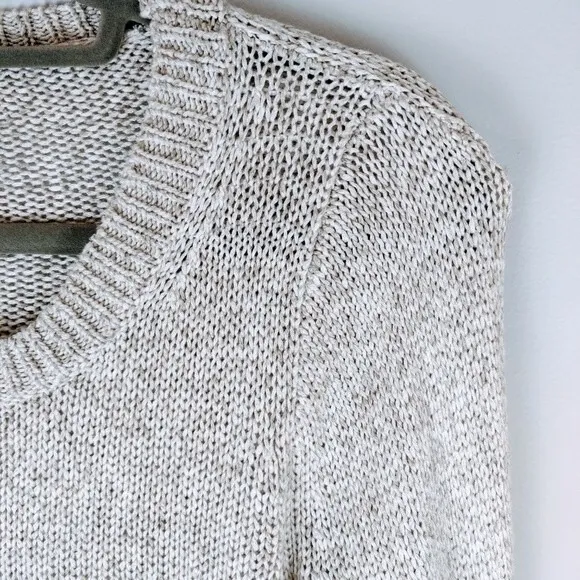 J. Crew Womens 3/4 Sleeve Knit Tunic Sweater Size XS Cream‎ Minimalist Neutral - Image 4