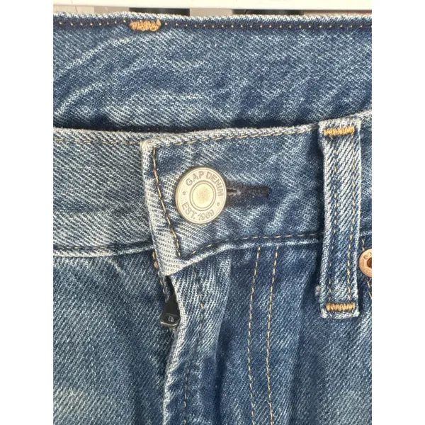 GAP Jeans Women's Sz 28 6R Distressed Loose High Rise Stretch Denim Mom - Image 6