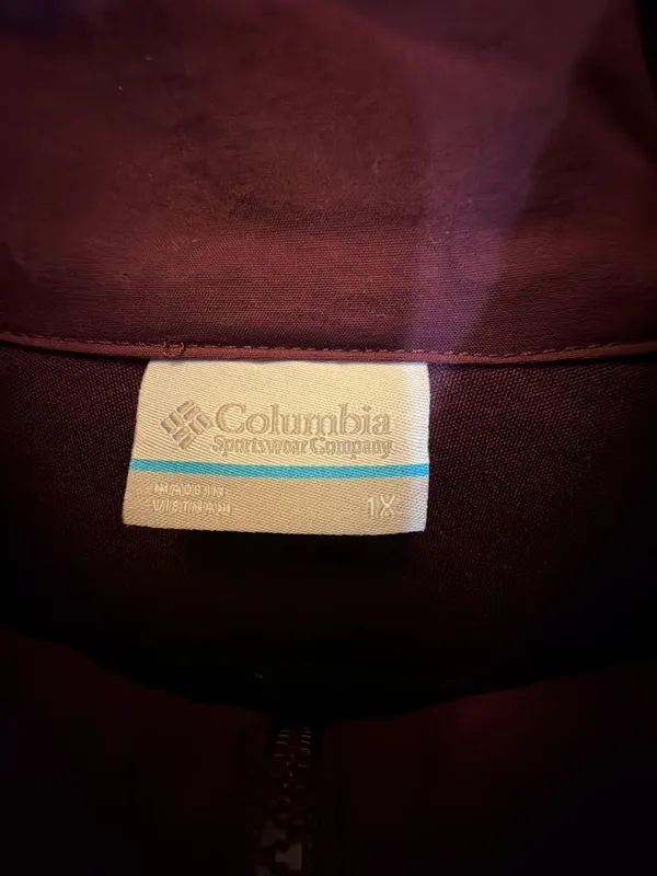 Columbia Full Zip Printed Fleece Jacket Purple Pink Aztec Pattern - Image 2