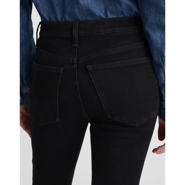 Madewell The Flare Crop Jean in Super Stretch Denim Black Frost US 28 NWT - Image 5