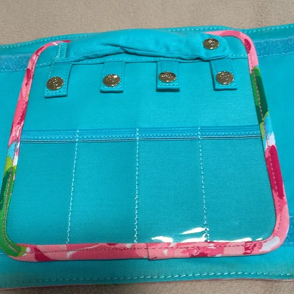 Lilly Pulitzer Pink Floral Jewelry Travel Bag - Image 4