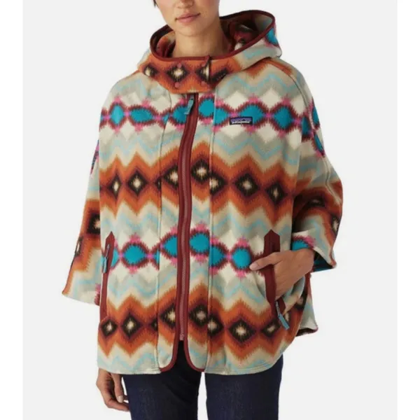Patagonia Lightweight Synchilla® Poncho Cinder Red XS/S - Image 8