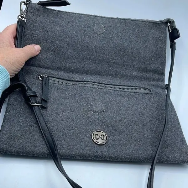 Coco + Carmen studded vegan leather crossbody bag edgy wool embroidered studded - Image 2
