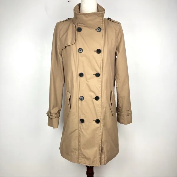 GAP Double Breasted Trench Coat/Raincoat Tan Khaki - Image 13