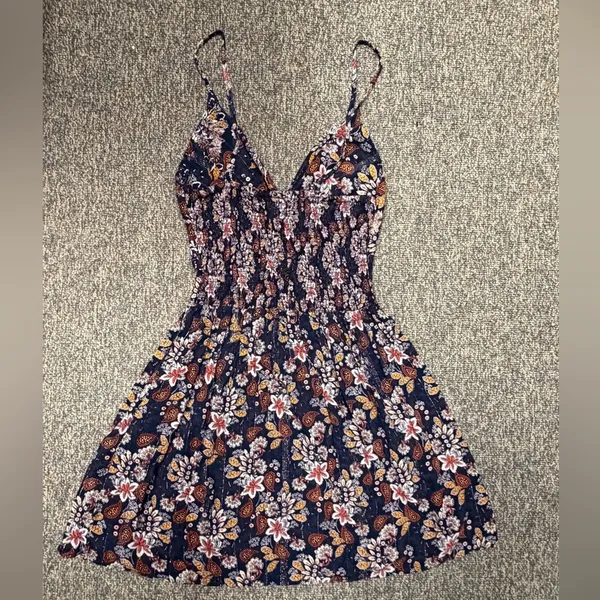 Angie Black Paisley Peekaboo Cut-Out Boho Mini Sundress Medium - Image 4