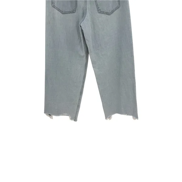 Abercrombie The Ultra Loose Low Rise Wide Leg Jeans Light Wash 28 Short - Image 11