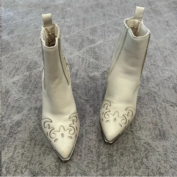 Steve Madden Multi Leather Pointed-Toe Western Booties - Image 5