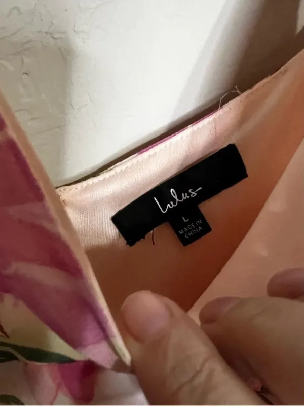 Lulus Watch Me Grow Pink Floral Cold Shoulder Hi-Low Ruffle Hem Midi Maxi Dress - Image 5
