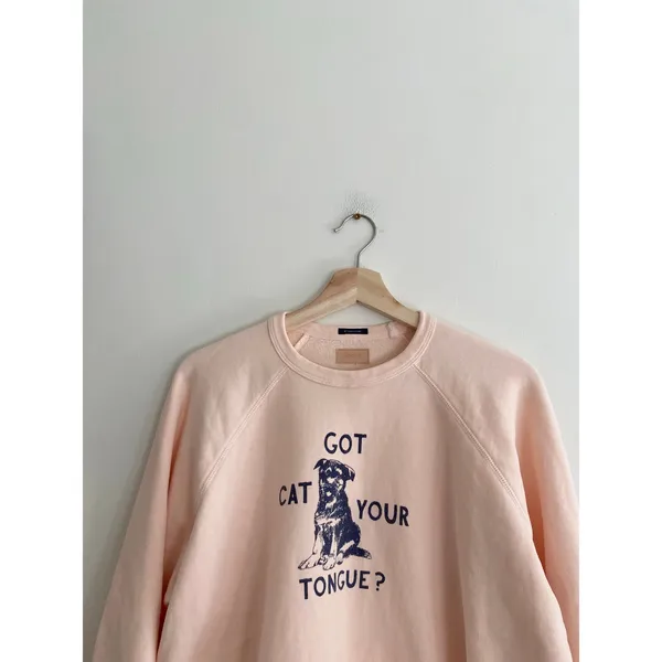 MOTHER The Biggie Concert Graphic Sweatshirt in Cat Got Your Tongue Size Small - Image 7