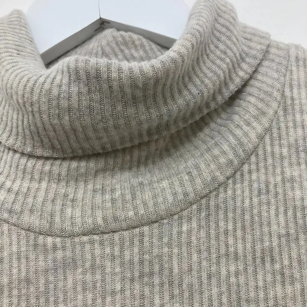 Feel The Piece Oatmeal Sleeveless Knit Turtleneck Top M/L Ribbed Luxe Boho - Image 8