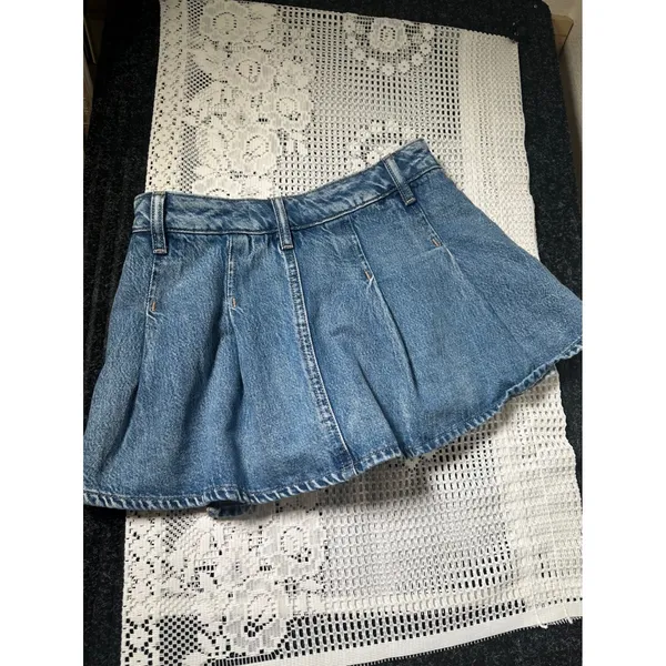Free People Stephie Denim Skort - Image 5