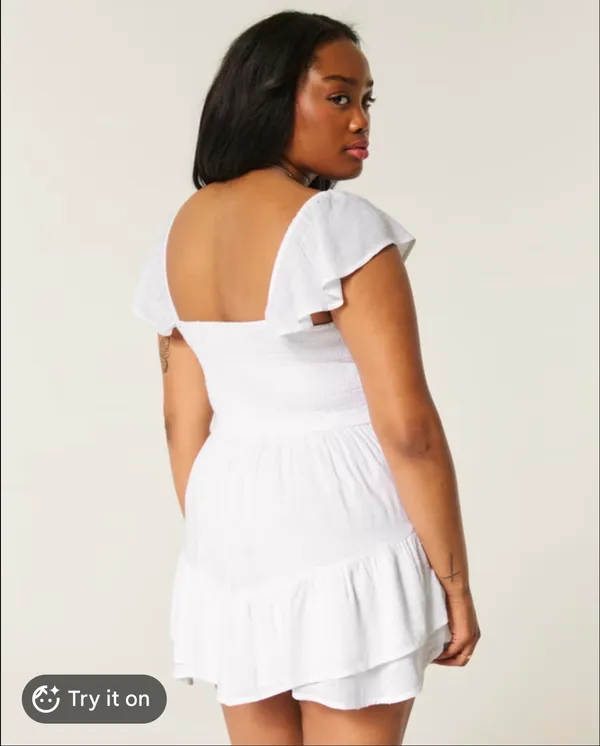 Hollister Flutter Sleeve Pinch Mini Skort Dress - Image 5