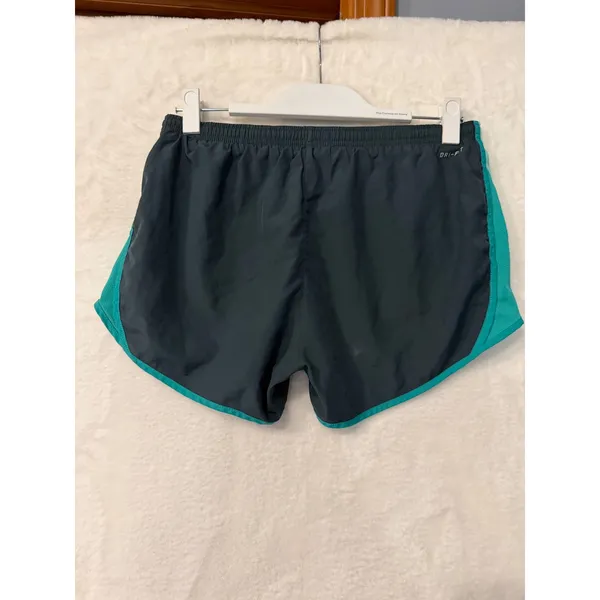 Nike Dri-FIT Running Shorts Womens Grey‎ Teal Mint Green Athletic Training 3in - Image 4