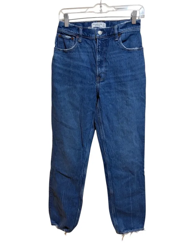Abercrombie & Fitch 90s Straight Ultra High Rise Blue Denim Jeans Size 27/4 - Image 3
