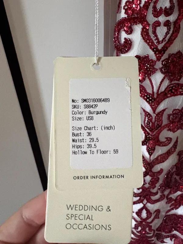 Stacees Prom Dress Red Size 8 - Image 5
