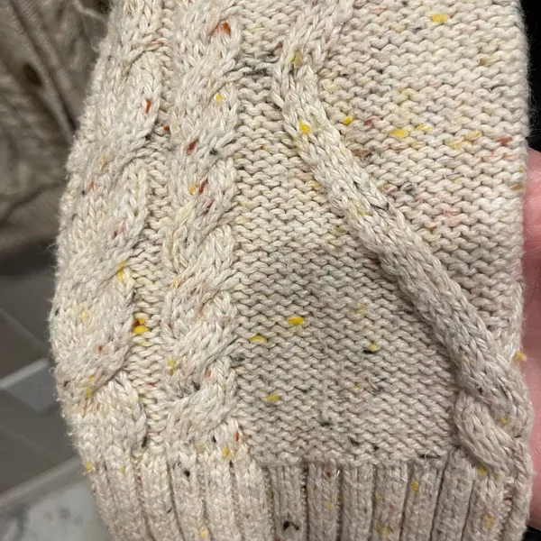 Cute J.Crew creamy oatmeal rainbow speckled shaker knit cardigan sweater pockets - Image 4