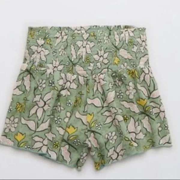 Aerie Real‎ Good Floral High Rise Smocked Shorts - Image 3