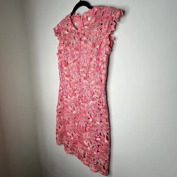 Elie Tahari Crochet Lace Mini Dress Size M - Image 5