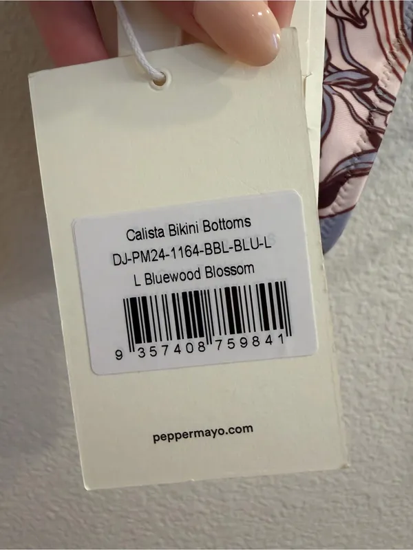 NWT Peppermayo Calista Floral Bikini Bottoms Bluewood Blossom Large - Image 7