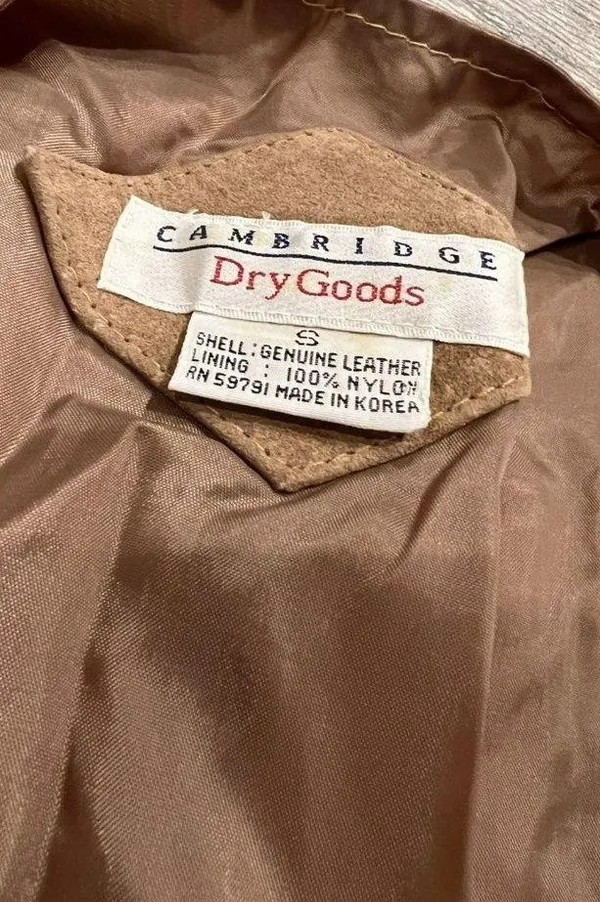 Cambridge Dry Goods 100% Leather Vest Small Lined Western Aztec Southwestern - Image 3