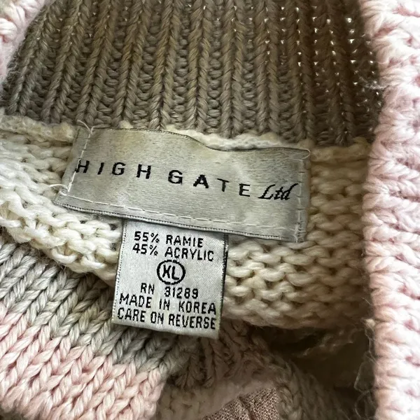 Vintage 90s High Gate Ltd Whimsical Knit Sweater Cottagecore Folk Art - Image 7