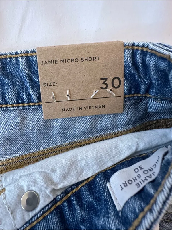 Pacsun Jamie Low Rise Micro Shorts size 30 Button Fly Nwt - Image 4