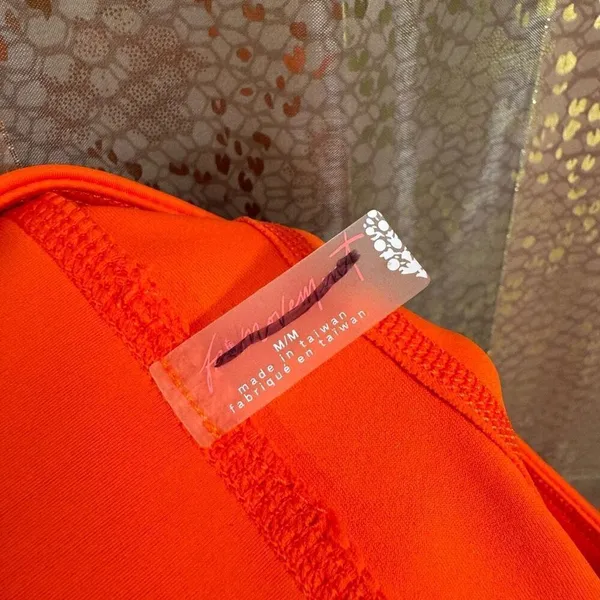 Free People Movement Space Race Orange Bike Shorts Medium NWOT - Image 5