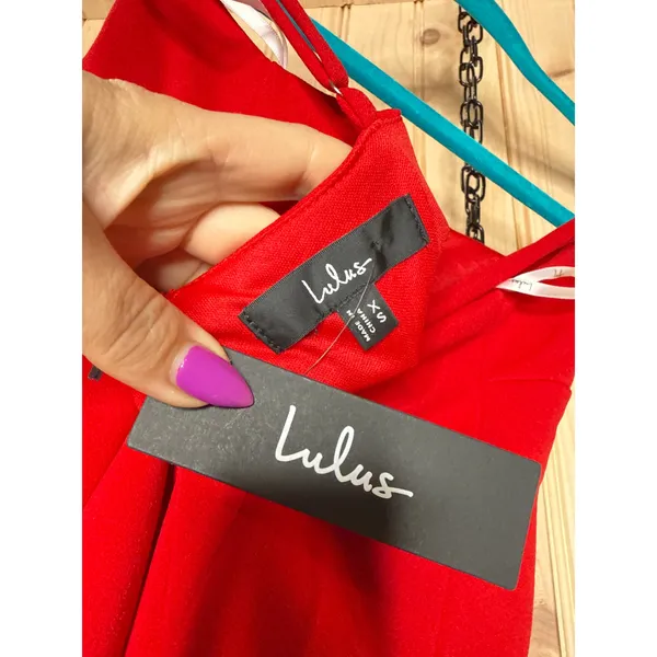 NWT Lulus Compelling Composure Red Sleeveless Ruffled Bodycon Mini Dress Size XS - Image 6