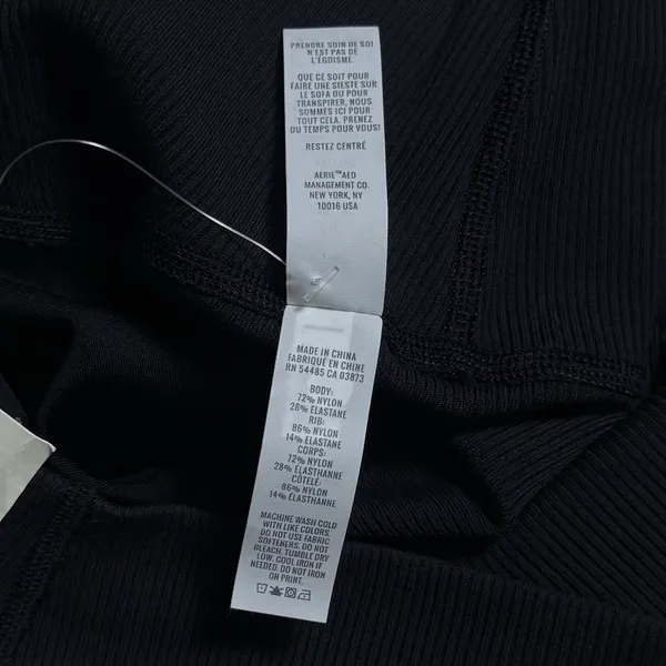 NEW Offline By Aerie 7/8 Leggings Ribbed Hi Rise Black Athletic Stretch XXL‎ - Image 10