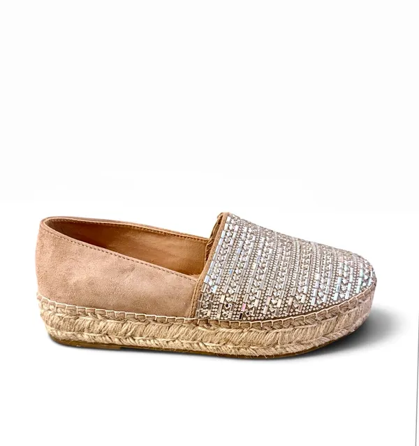 Steve Madden Women’s Proud Rhinestone Espadrille Slip-On Loafers - Image 3