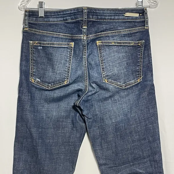 Pilcro the Letter Press Jeans Anthropolgie‎ Sz 29 Stet Selvege Blue Denim FLAW - Image 9
