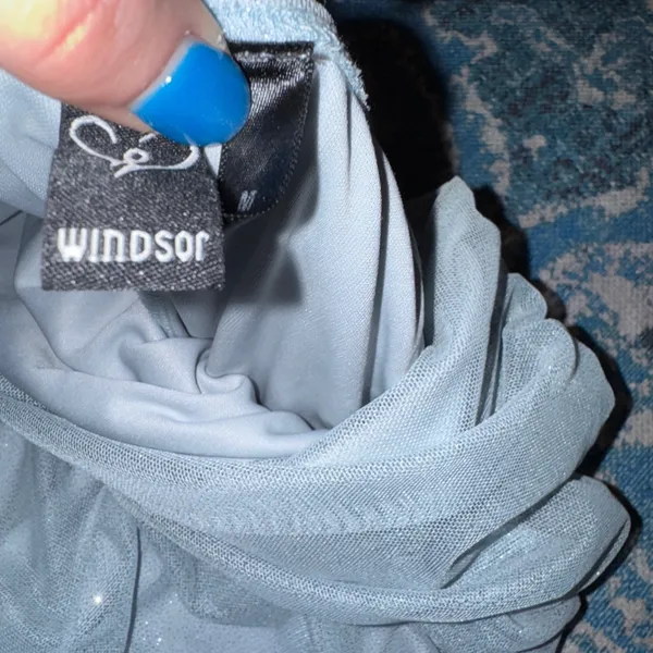 Windsor mutter blue sparkle ruched mini dress - Image 3