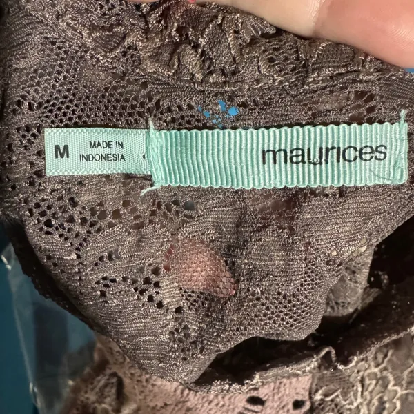 Maurice's Lace‎ Sheer Coquette Flowy Ruffle High Neck Top Fairy Whimsical Whimsigoth M - Image 7