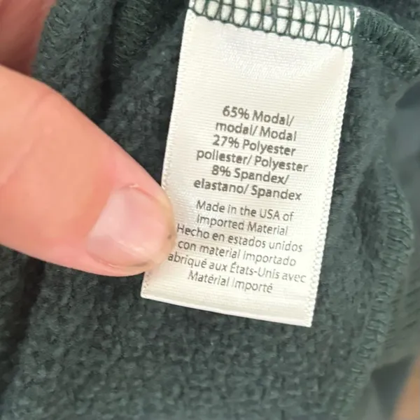 beyond yoga green back crossover hooded hoodie pullover sweatshirt - Image 6
