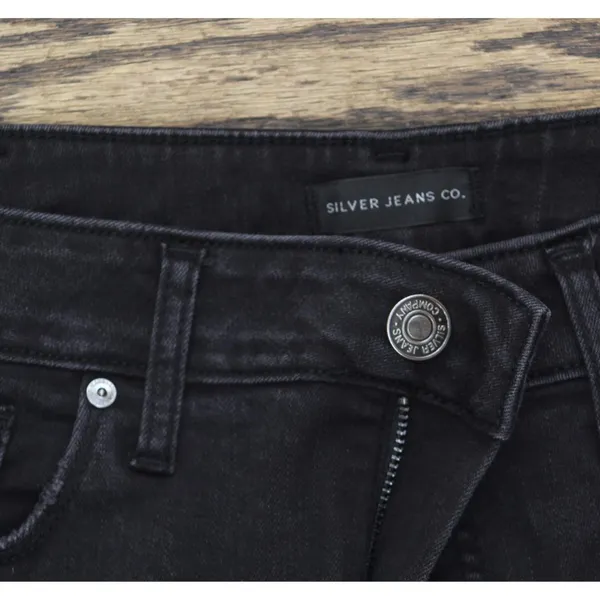 NWT Silver Jeans Co. Suki Womens Mid Rise Skinny Jeans L93136EBK516 Black 33x27 - Image 6