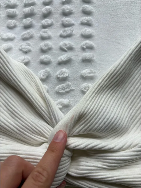 White Ribbed Crop Top - Image 5
