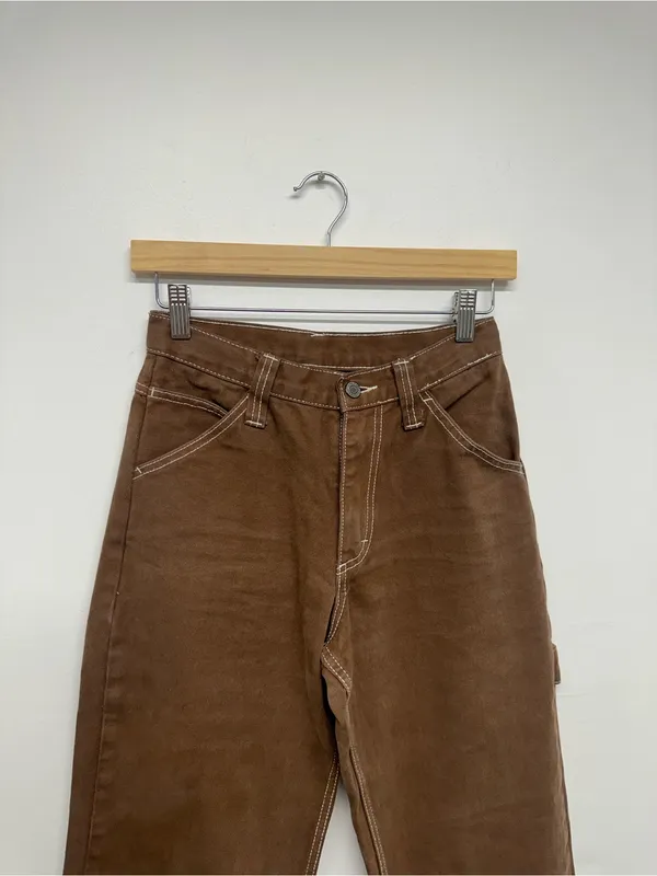 Brandy Melville John Galt Brown Carpenter Pants - Size S - Adjustable Waist - Image 9
