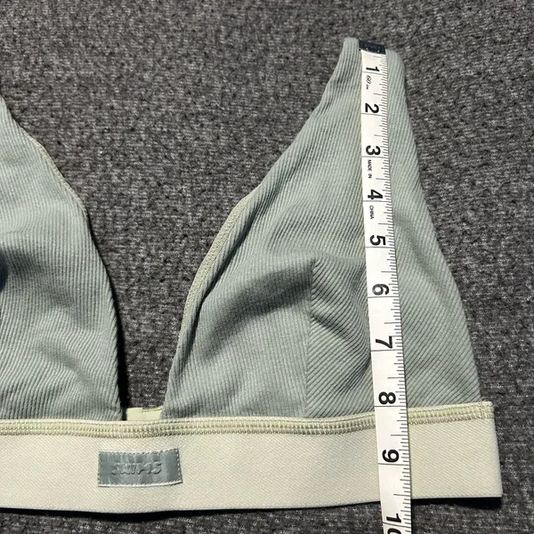 Skims Rib Plunge Bralette Size XL Mineral Green *SEE MEASUREMENTS* - Image 7