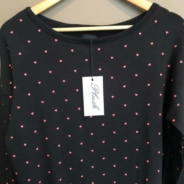 NWT Plush Fleece Lined Heart Lounge Set PJ Small‎ - Image 6