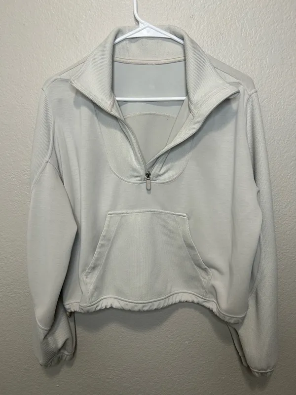 Lululemon Brushed Softstreme Half Zip Sweatshirt Size 8 Loungewear Comfy - Image 2