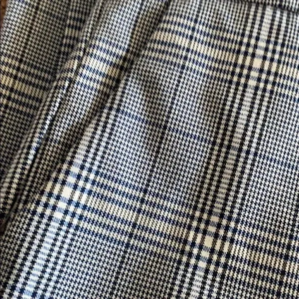 Zara Basic White, Blue & Black Plaid Dress Pants Elastic Waist Size M - Image 4