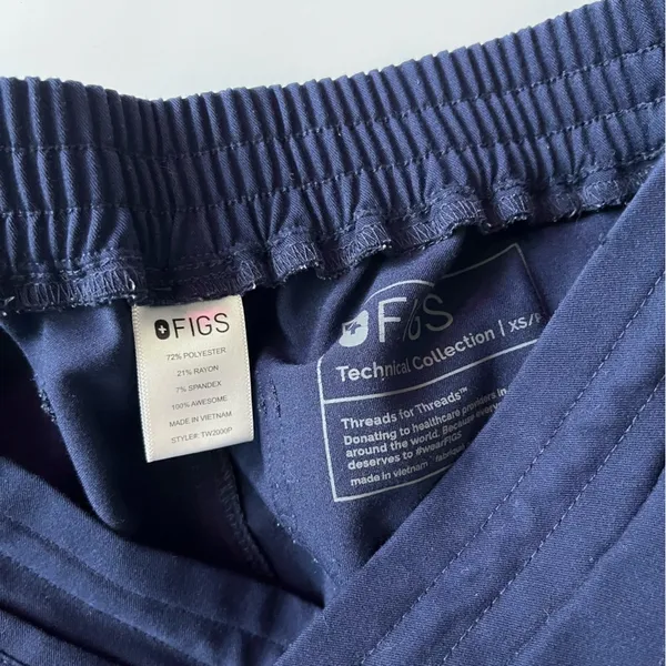 • Navy Blue High Waisted Yola Skinny Scrub Pants - Image 8
