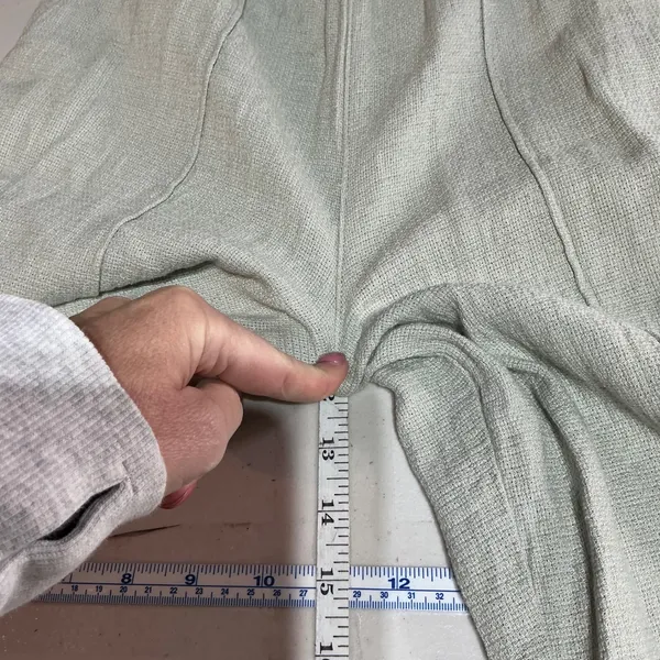 Madewell Breezewoven Pull On Wide Leg Pants Sz XS Linen Blend Casual‎ Sage Green - Image 11